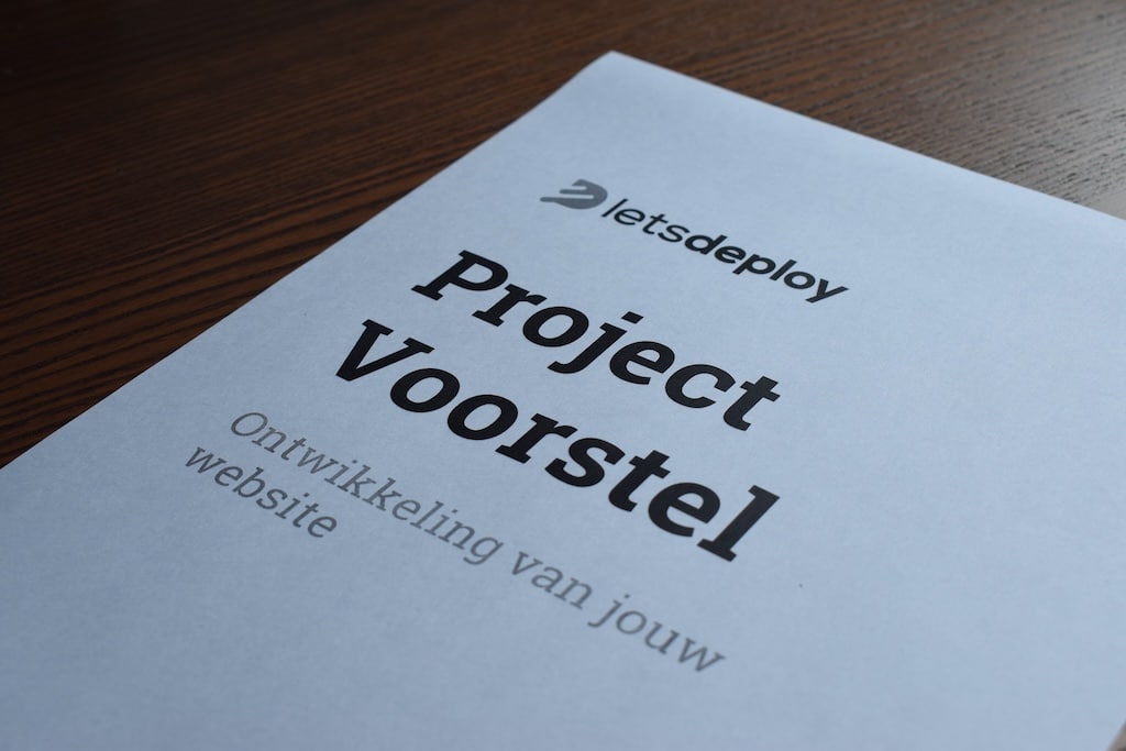 Ontvang een project voorstel van Let's Deploy in Vleuten, Utrecht. Jouw specialist voor maatwerk software, Shopify, WooCommerce, AI en WordPress.